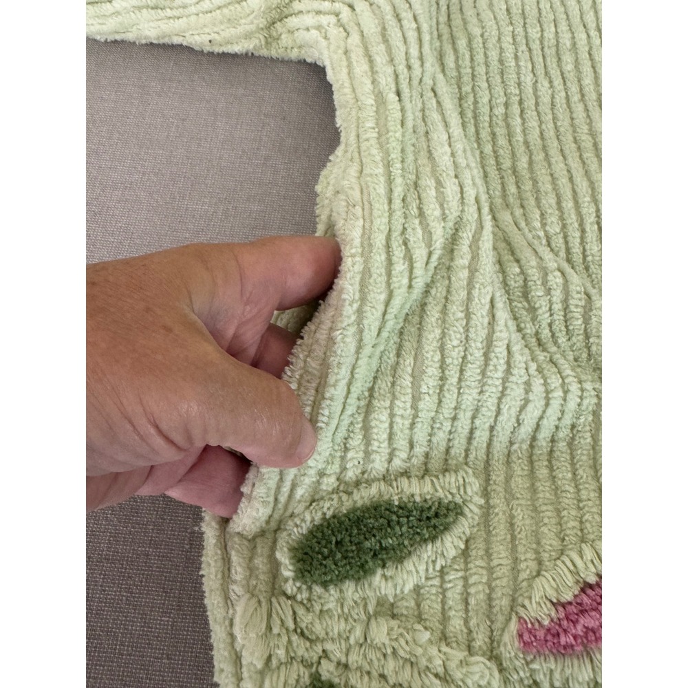 House of Chenille Bed Jacket Green Medium - Picture 8 of 11